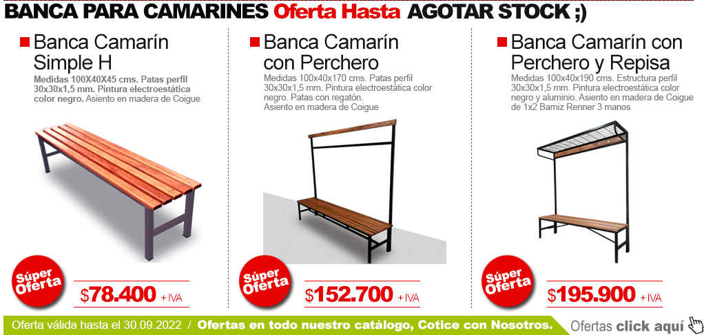 Oferta Banca para Plaza $136.500 + iva