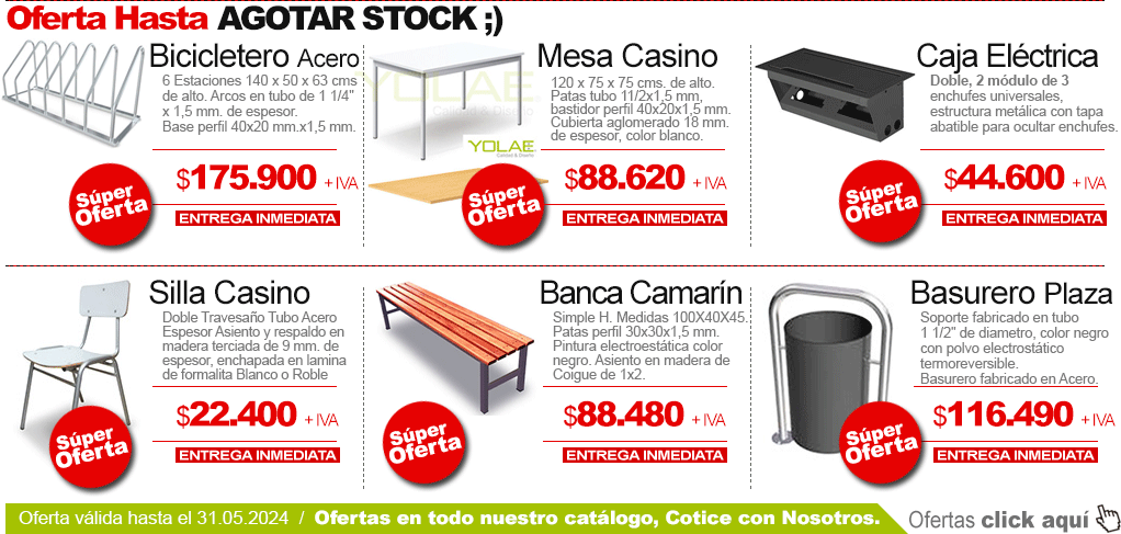 Oferta Banca Camarin $53.500 + iva