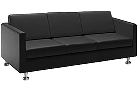 sofa para oficina, Sofa Loria Tres Cuerpos, Medidas 140 x50x 65 cms. de alto. Arcos en tubo de 11/4