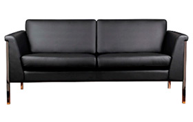sofa para oficina, Sofa Murano Dos Cuerpos . Medidas 192 x 70 x 79 cms. de alto. Estructura cuadrada de color cromada de gran solidez.  www.yolae.cl